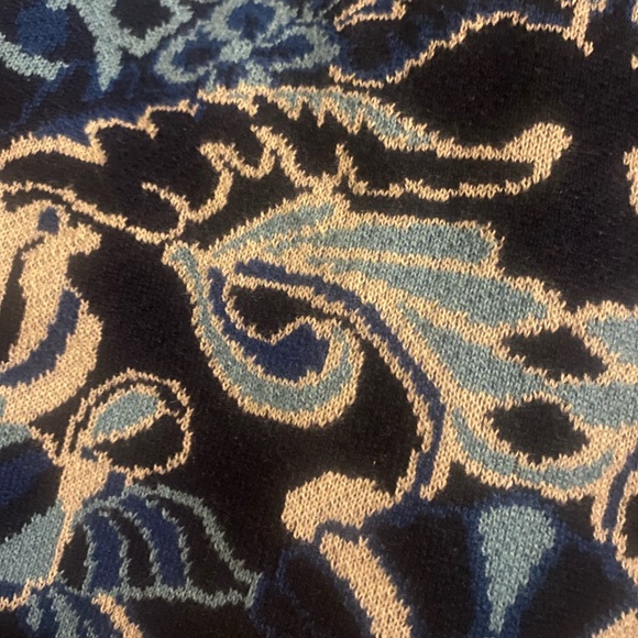 Susan Graver  Vest Cardigan tight knit Jacquard Sweater Size L - Picture 5 of 11